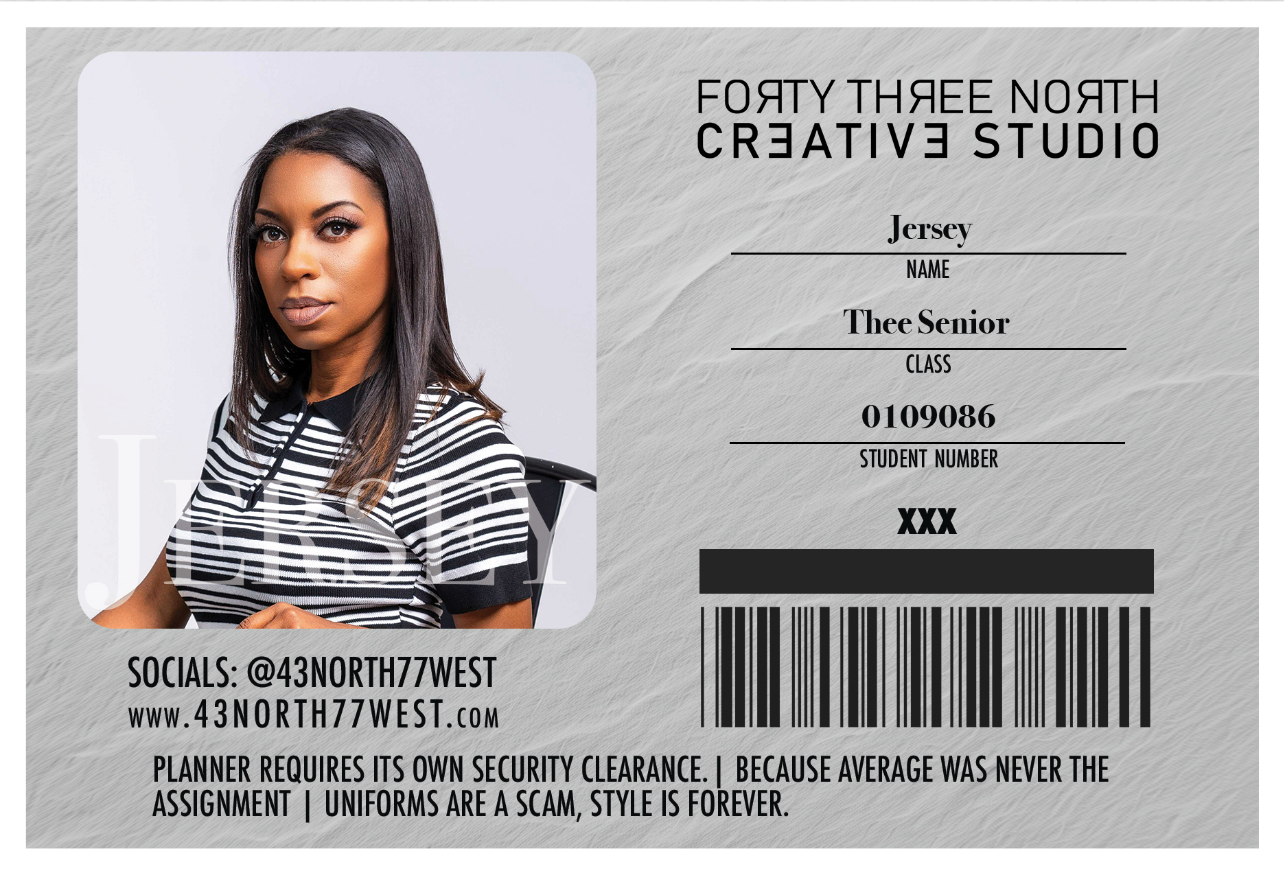 Jersey ID card